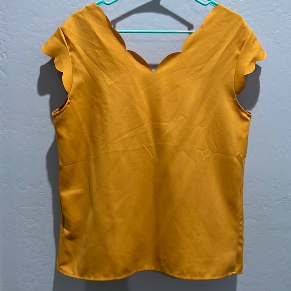 Emery Rose Large Scallop Neck and Scalloped Cap Sleeves. - Picture 2 of 6